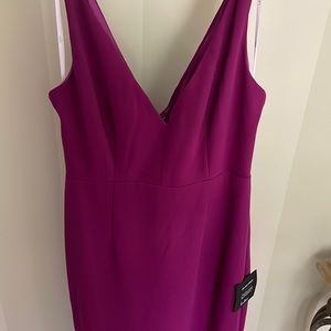 Lulu's berry deep V maxi dress new with tags